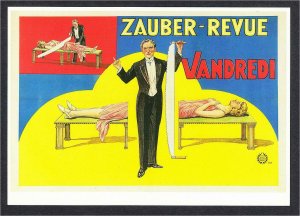 Vandredi Magician Sawing a Woman in Half 1929 Poster - Modern Postcard