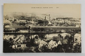 Rumford Maine Oxford Paper Mill and Surrounding Homes Postcard S7
