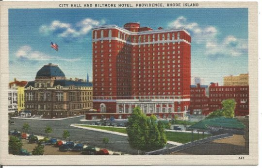 Providence, Rhode Island City Hall and Biltmore Hotel Souvenir Vintage Postcard