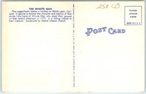 Postcard - The Minute Man - Concord, Massachusetts