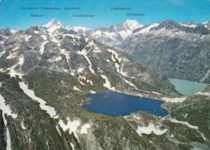 Switzerland Grimselpass mit Totensee Grimselsee und Oberaargletscher