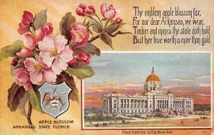 Apple Blossom State Flower Little Rock, Arkansas, USA State Capitol Unused 