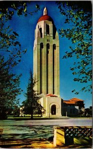 Hoover Tower Stanford Univeristy Landmark Postcard PM Campbell CA Cancel WOB 