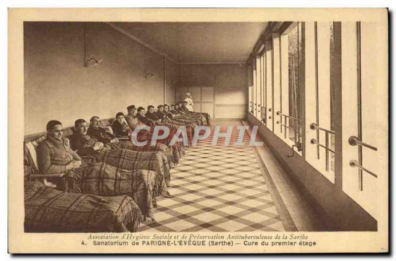 Postcard Old Sanatorium Parigne Cure the First Floor