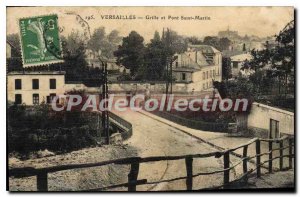 Postcard Old Versailles Grid and Pont Saint Martin