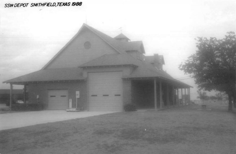 Smithfield Texas SSW Depot Train Station Side View Real Photo PC AA55651