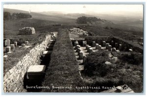 c1930 South Granary Borcivicus Houseteads Roman Fort Britain RPPC Photo Postcard