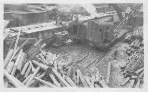 J34/ Pueblo Colorado RPPC Postcard c1921 Flood Disaster Railroad Yards 243