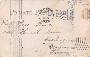 MADISON WISCONSIN~CITY HALL~1905 W G MacFARLANE PUBLISHED  POSTCARD