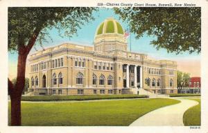 ROSWELL, NM New Mexico  CHAVES COUNTY COURT HOUSE  Courthouse  c1940's Postcard