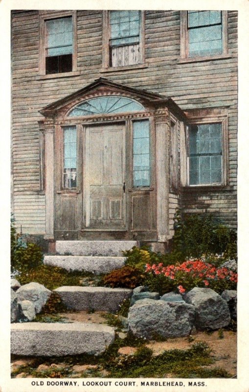 Massachusetts Marblehead Lookout Court Old Doorway Curteich