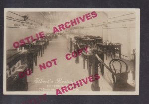 Minneapolis MINNESOTA RPPC c1920s INTERIOR RESTAURANT Cigar Store ELBERT'S MN