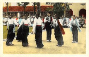 RPPC Nord-Vietnam LAICHAU Thai Blanches Dance VIETNAM c1930s Vintage Photo