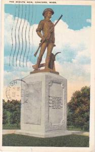 The Minute Man Statue - Concord MA, Massachusetts - pm 1930 - WB