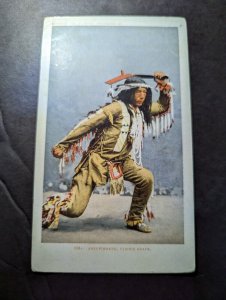 Mint USA Native American Postcard Arrowmaker Ojibwa Brave Indians