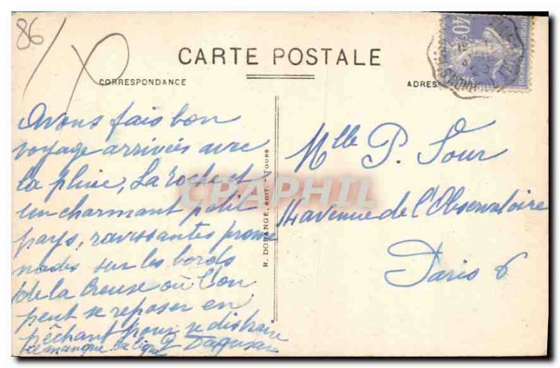 Old Postcard La Roche Posay Vienne les Bains Church and Creuse