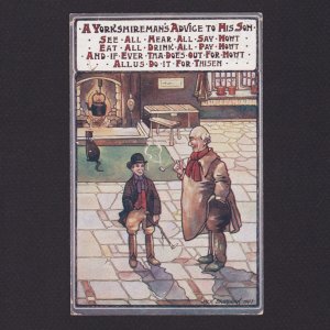 GREAT BRITAIN 1907, Vintage postcard, Jack Broadrick, Humour, Posted