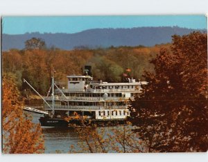 Postcard Steamer Delta Queen On Upper Mississippi River Wisconsin USA