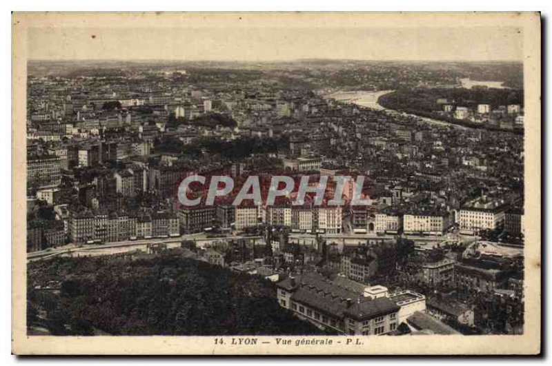 Old Postcard Lyon General view