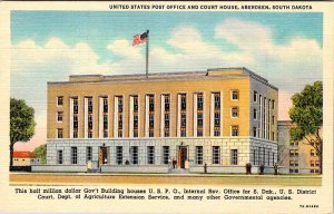 Postcard COURT HOUSE SCENE Aberdeen South Dakota SD AM1485