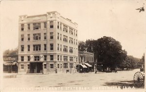 G24/ Washington Iowa RPPC Postcard c1910 Farmers Merchants State Bank