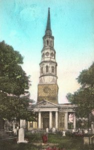 Vintage Postcard 1910's St. Phillip's Church Organized 1831 Charleston SC