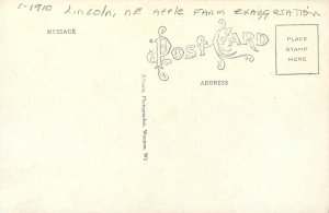 c1910 Lincoln Nebraska apple Farm Exaggeration Johnson Postcard 25-11862
