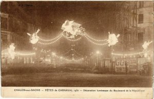 CPA Chalon sur Saone Carnaval, decoration lumineuse FRANCE (952652)