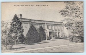 HIGHTSTOWN, New Jersey NJ ~ HIGHTSTOWN HIGH SCHOOL Mercer County c1940s Postcard