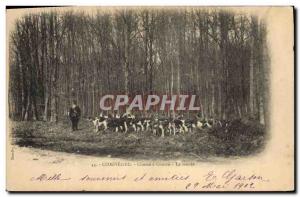 Old Postcard Hunting hounds has Compiegne The Pack Dogs Dog