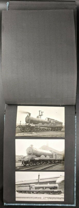 Vintage Album of RP Postcards, All Steam Locomotives, c 1950's. No 2