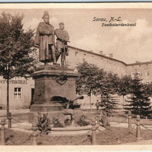 1922 Sorau, Neumark, Prussia Zwei Kaiser Denkmal 2 Emperor Monument Postcard A28