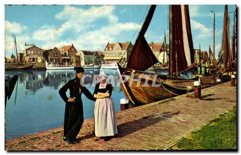 Old Postcard Netherlands Volendam Folklore