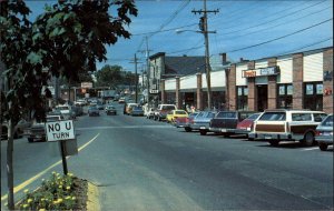 Ipswich Mass MA Hill's Block 1980s Street Scene Vintage Postcard