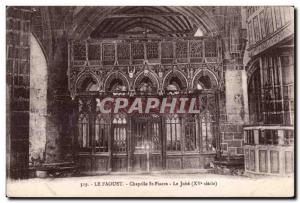 Old Postcard The Faouet Chapel St Fiacre The Jube (XV century)