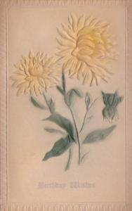 Birthday Wishes Embossed Flowers