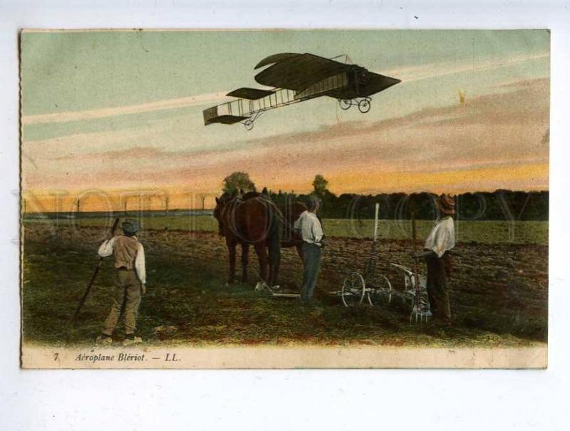 205198 FRANCE AVIATION Bleriot airplane pilot LL #7 old