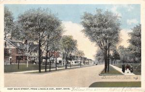 Kent Ohio~East Main Street @ Lincoln Avenue~Ladies on Sidewalk~1916 Pc