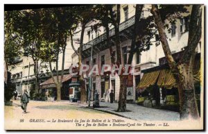 Old Postcard Grasse Boulevard Ballon and theater Game