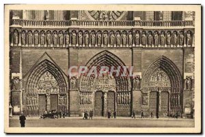 Old Postcard Paris Strolling Portals D & # 39Entree From The Cathedral And Th...