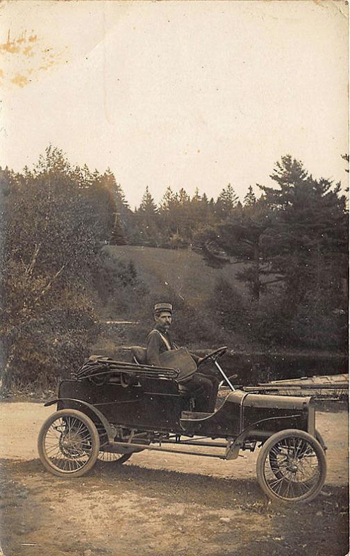 Orland ME R.F.D. Automobile Delivering U.S. Mail RPPC Postcard