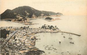 Postcard Tomonotsu in Inland Sea Fukuyama Hiroshima Prefecture Japan N.Y.K. Line