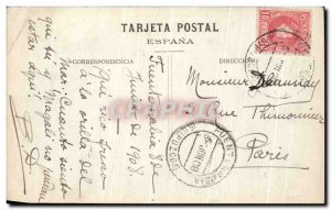 Old Postcard Fuenterrabia El Rio Bidesoa