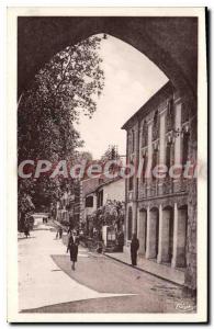 Postcard Old Barbotan Les Thermes La Grande Rue