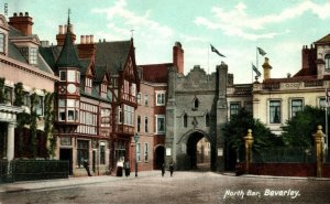 C.1900 North Bar Beverley Downtown Street Scene - Wrench Series Postcard F94