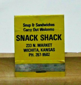 Snack Shack 233 N. Market Wichita Kansas Vintage Matchbook Cover