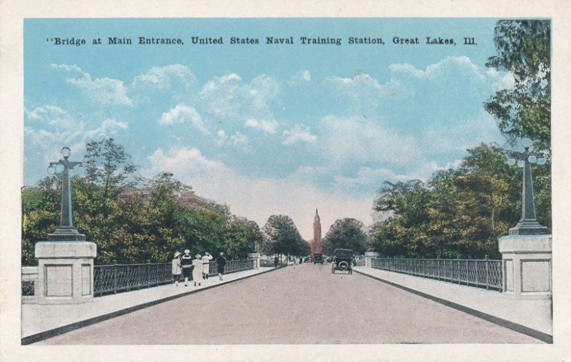 Great Lakes IL, Illinois - Bridge at Entrance - US Naval Training Station - WB