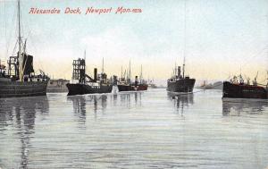 NEWPORT MONMOUTHSHIRE UK ALEXANDRA DOCK MJR-B POSTCARD 1910s