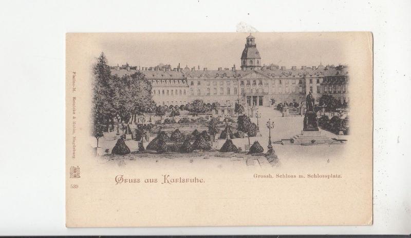 B82710 karlsruhe grossh schloss m schlossplatz germany  front/back scan