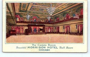 CHICAGO, IL Illinois ~ CAMEO ROOM  (Ballroom)  Morrison Hotel 1933 Postcard